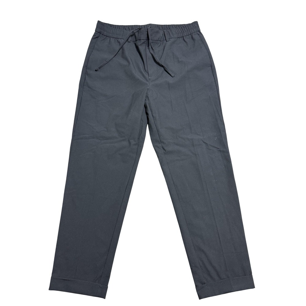Banana Republic Pants Mens 38x34 Black Tapered Fit Elastic Waist Dress Office‎